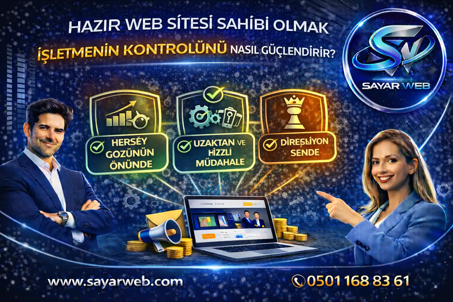 Hazır Web Sitesi İşletmenin Kontrolünü Nasıl Güçlendirir