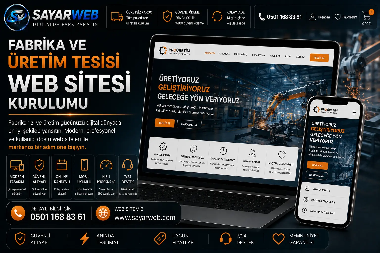 Fabrika ve Üretim Tesisi Web Sitesi Kurulumu