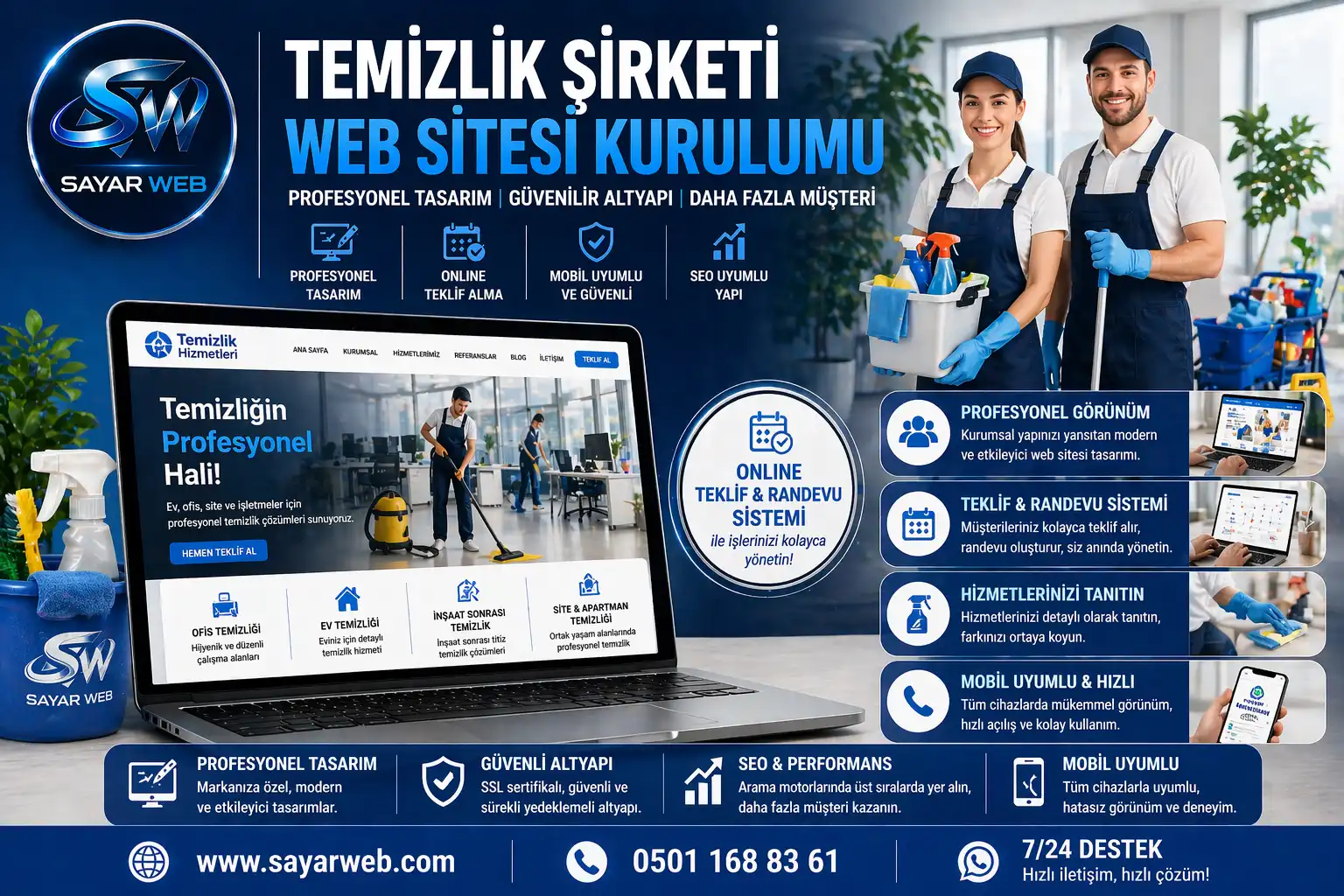 Temizlik Şirketi Web Sitesi Kurulumu