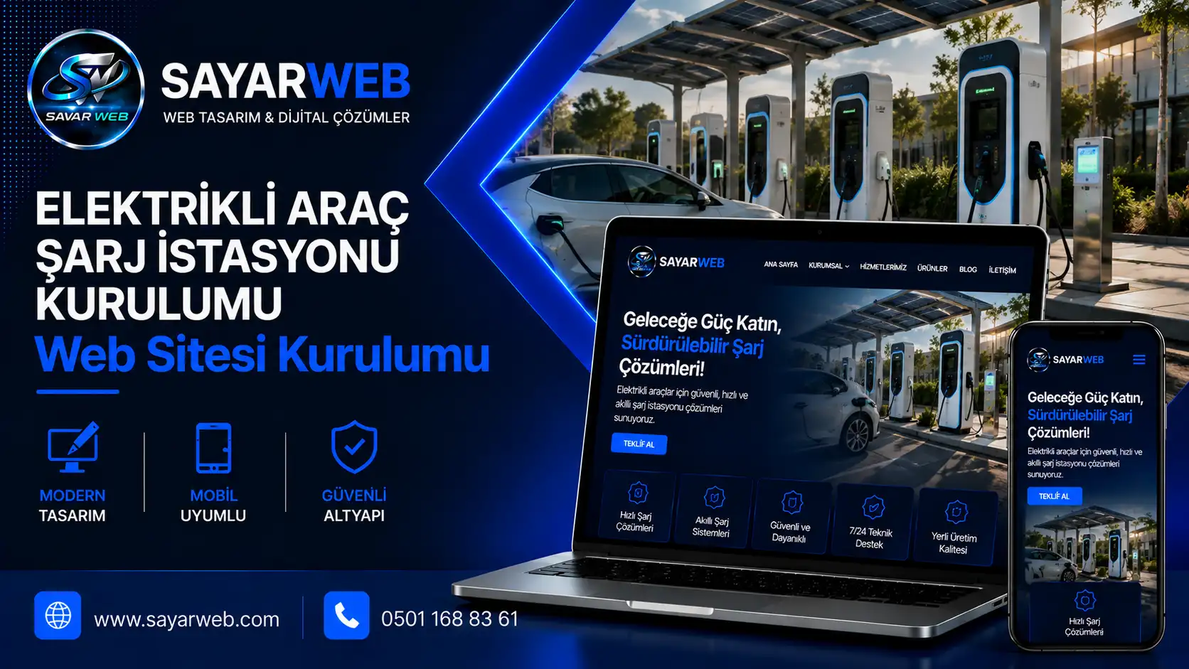 Elektrikli Araç Şarj İstasyonu Kurulumu Web Sitesi