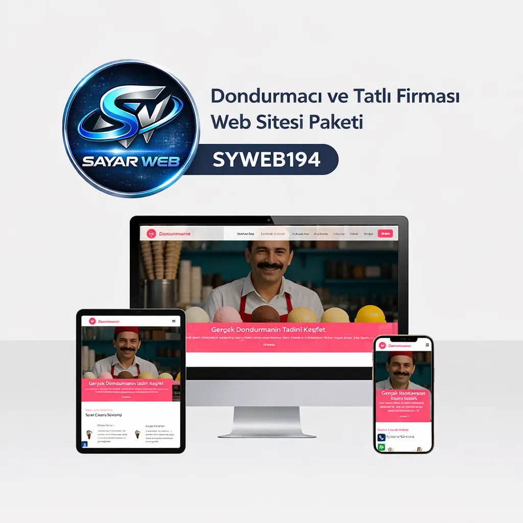 Dondurmacı ve Tatlı Firması Web Sitesi Paketi SYWEB194