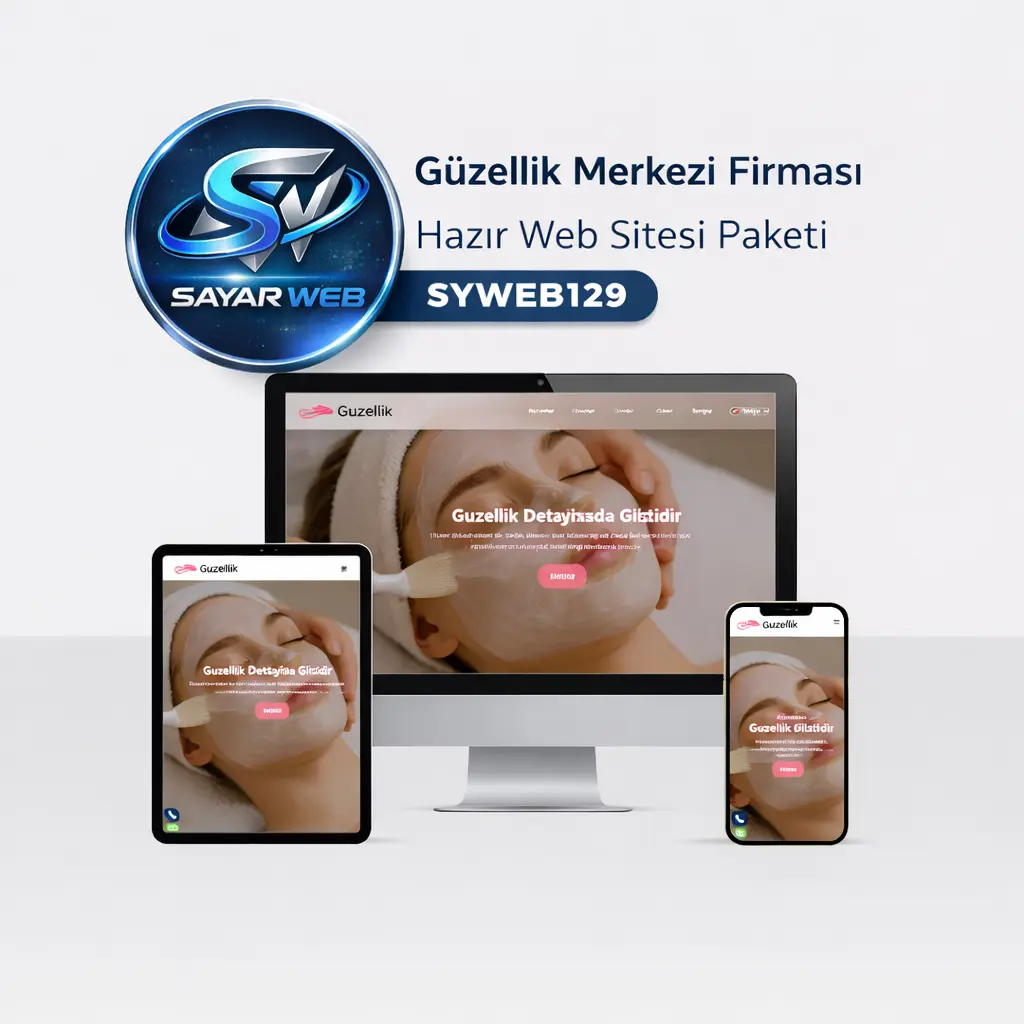 Güzellik Merkezi Firması Hazır Web Sitesi Paketi SYWEB129
