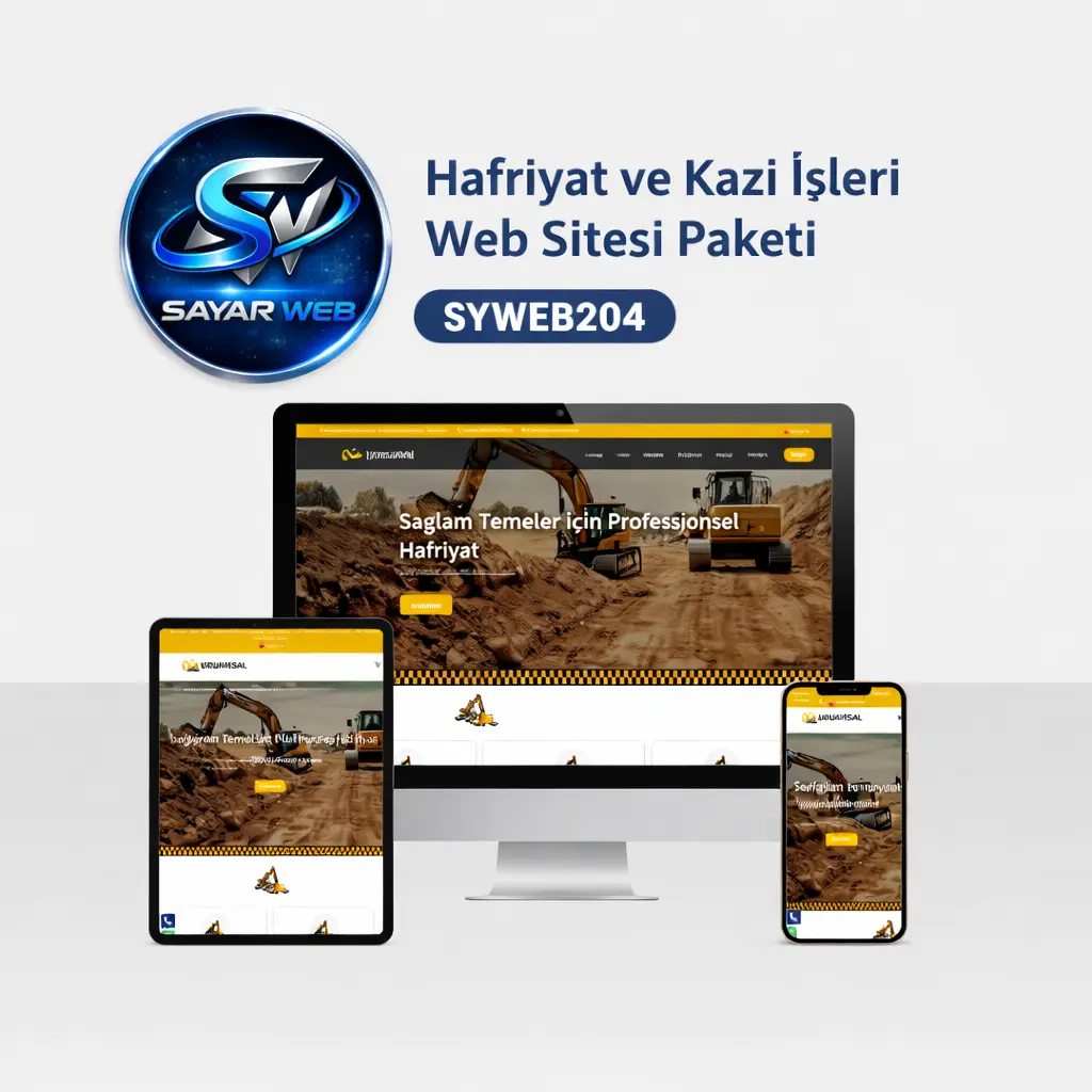 Hafriyat ve Kazı İşleri Web Sitesi Paketi SYWEB204