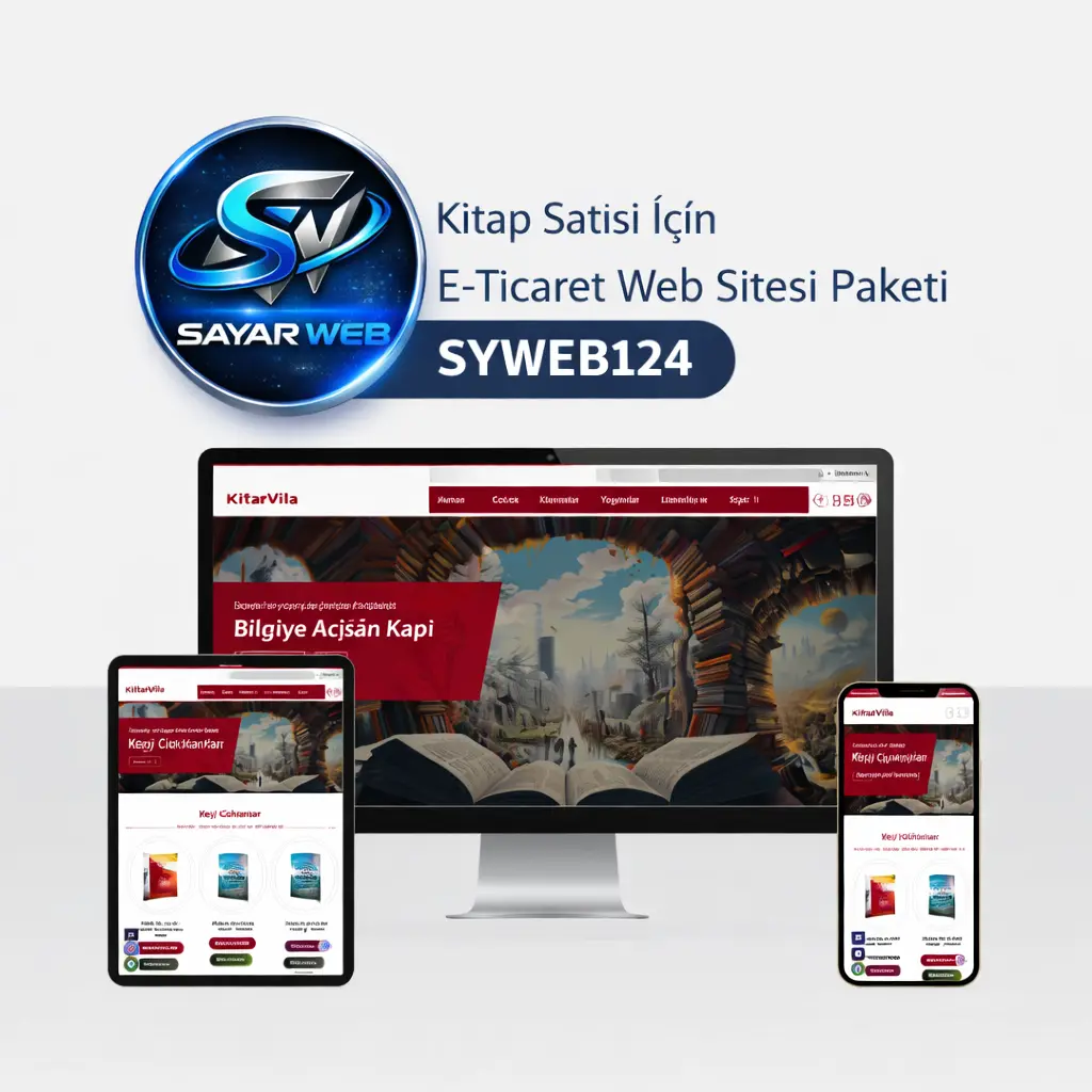 Kitap Satışı İçin E-Ticaret Web Sitesi Paketi SYWEB124