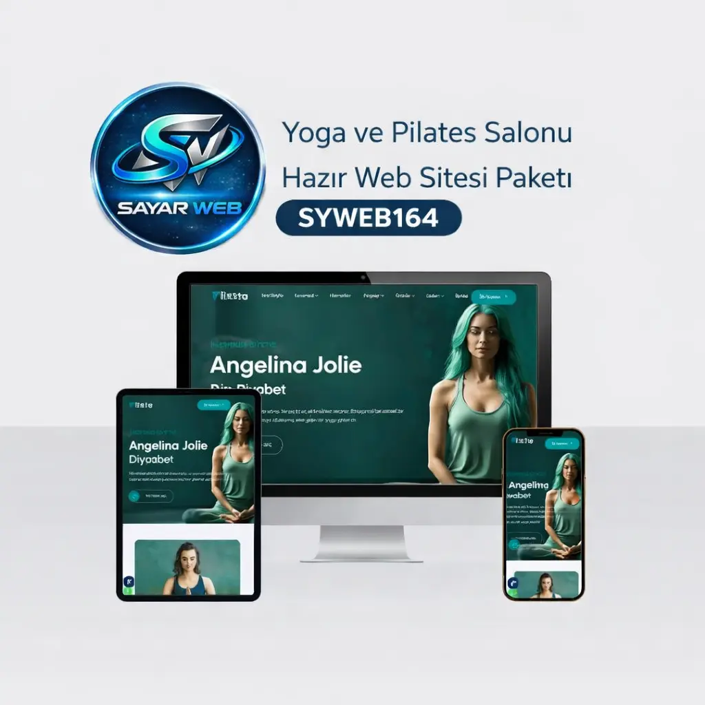 Yoga ve Pilates Salonu Hazır Web Sitesi Paketi SYWEB164
