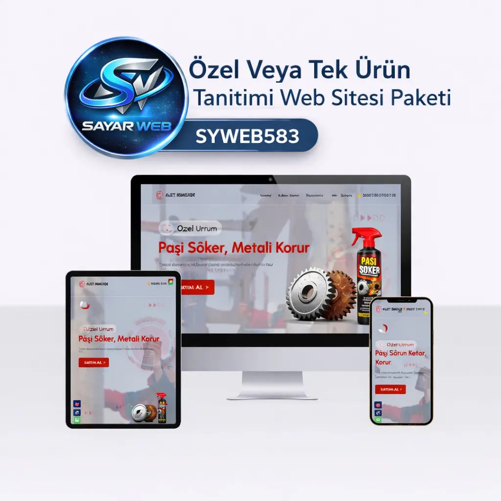 Özel Veya Tek Ürün Tanıtımı Web Sitesi Paketi SYWEB583
