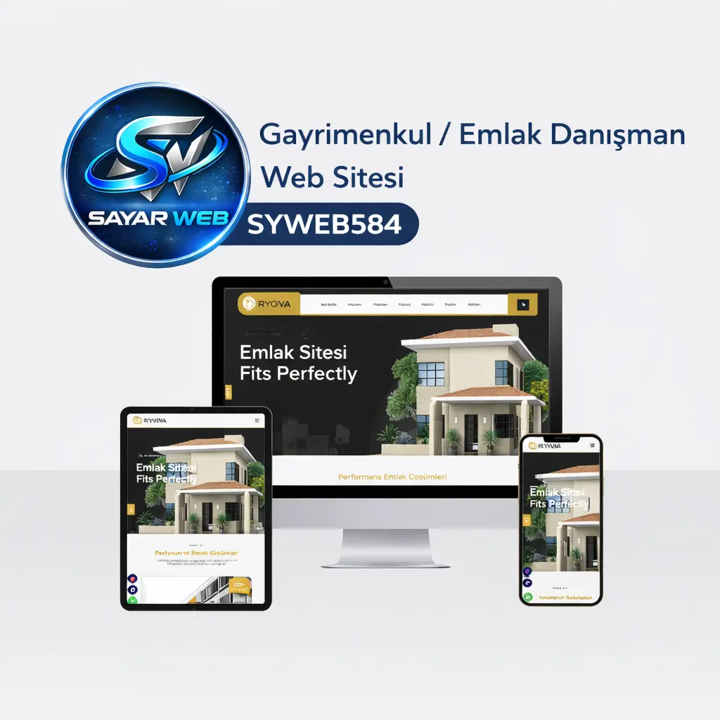 Hazır Emlak / Gayrimenkul Web Sitesi Paketi SYWEB584
