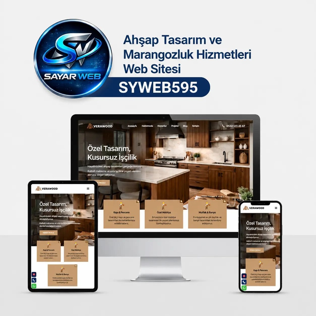 Ahşap Mobilya ve Marangozluk Hizmetleri Hazır Web Sitesi SYWEB595