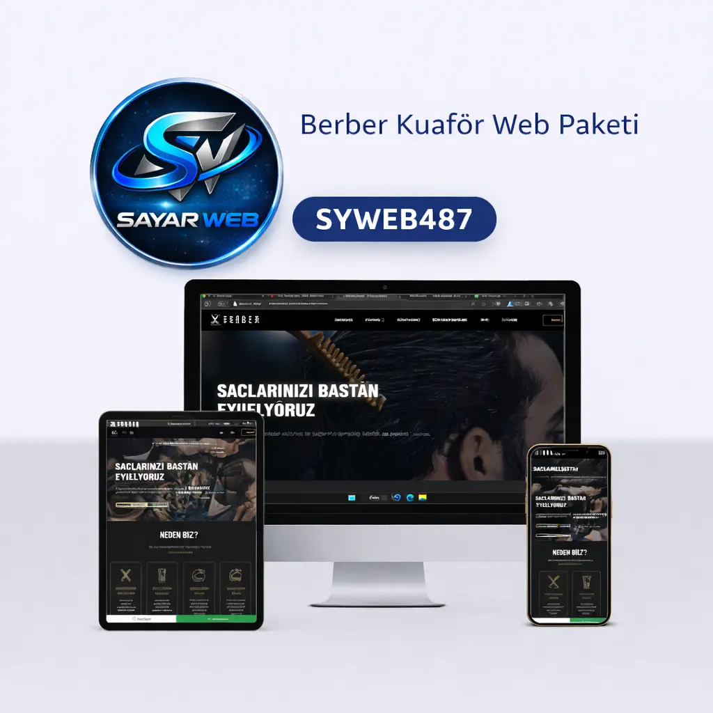 Berber Kuaför Web Paketi SYWEB487