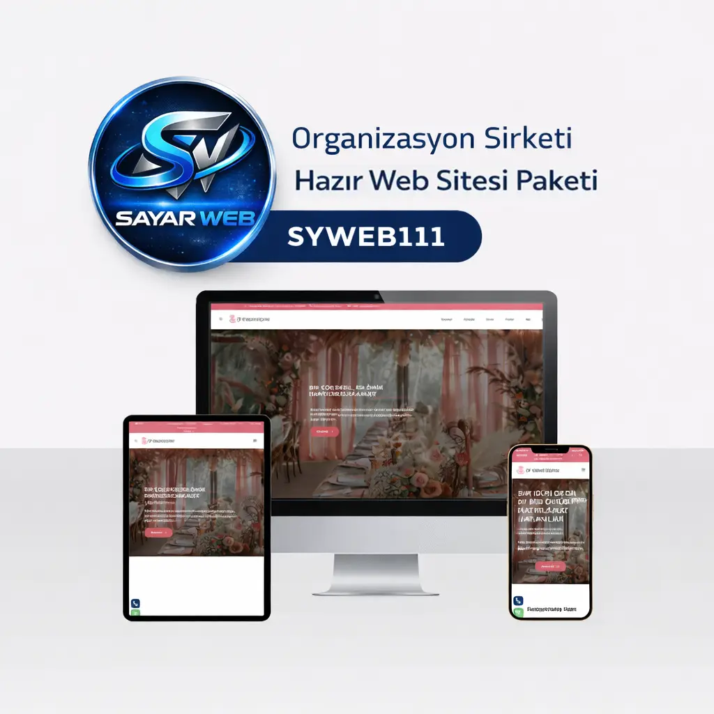 Organizasyon Şirketi Hazır Web Sitesi Paketi SYWEB111