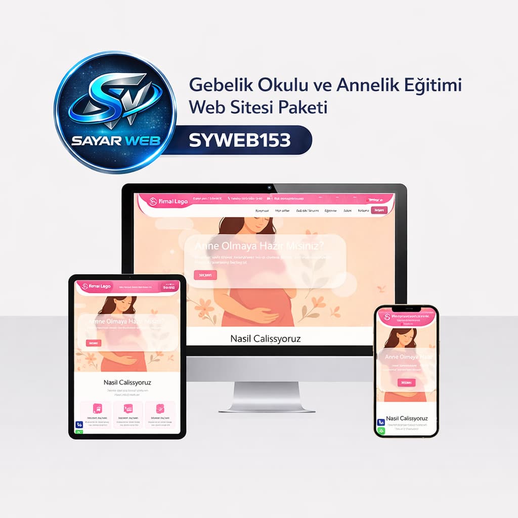 Gebelik Okulu ve Annelik Eğitimi Web Sitesi Paketi SYWEB153