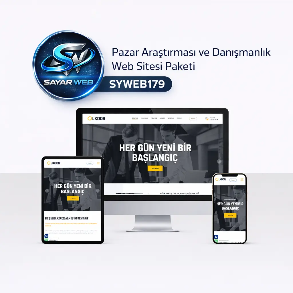 Pazar Araştırması ve Danışmanlık Web Sitesi Paketi SYWEB179