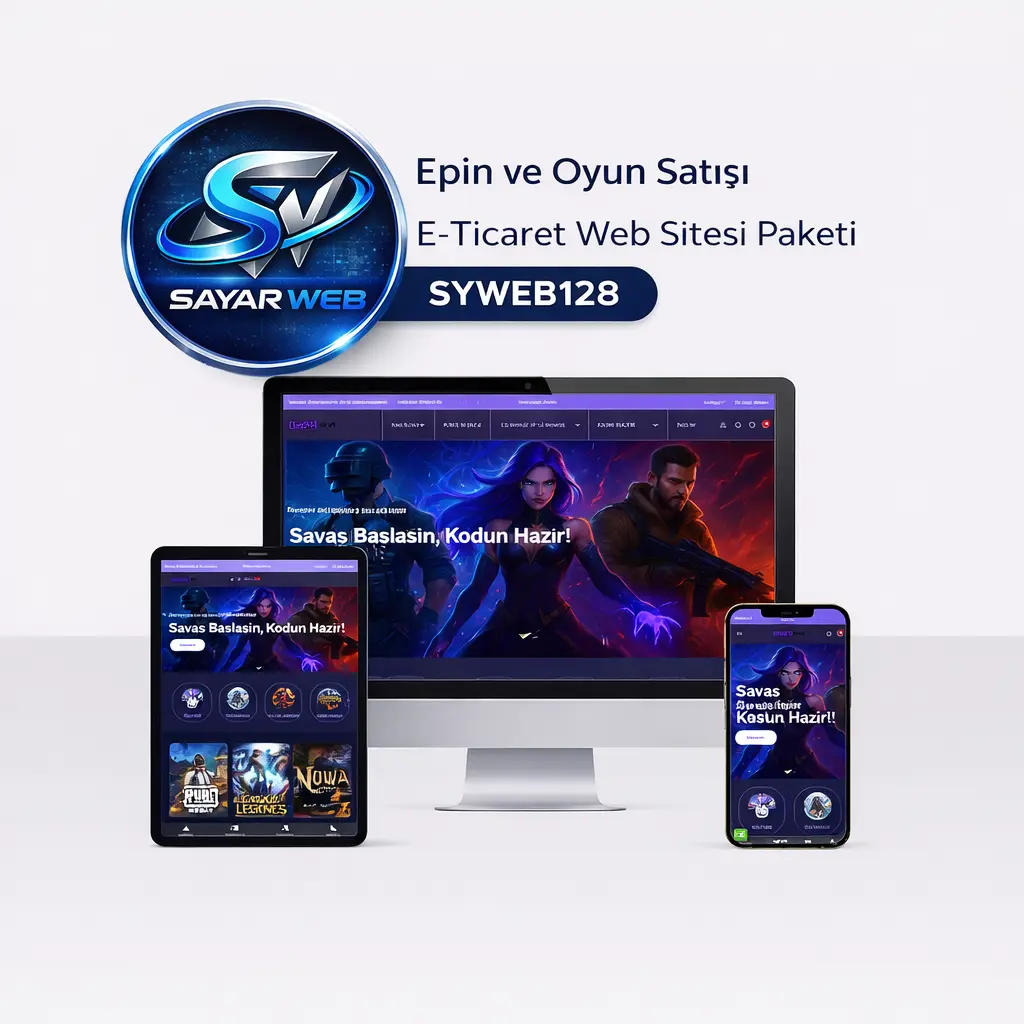 Epin ve Oyun Satışı E-Ticaret Web Sitesi Paketi SYWEB128