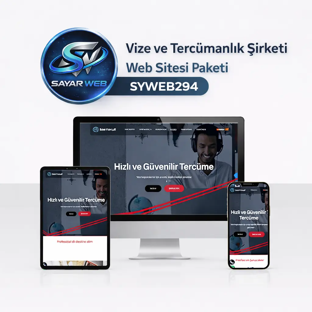 Vize ve Tercümanlık Şirketi Web Sitesi Paketi SYWEB294