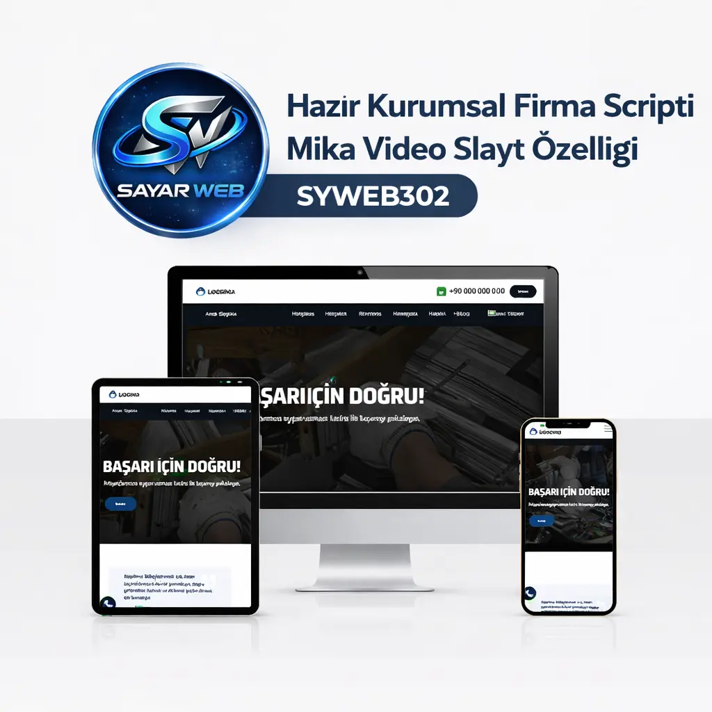 Hazır Kurumsal Firma Scripti Mika Video Slayt Özelliği SYWEB302