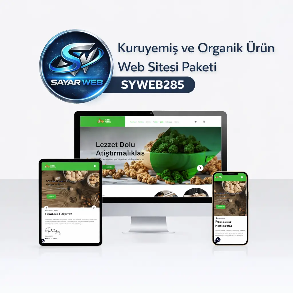 Kuruyemiş ve Organik Ürün Web Sitesi Paketi SYWEB285