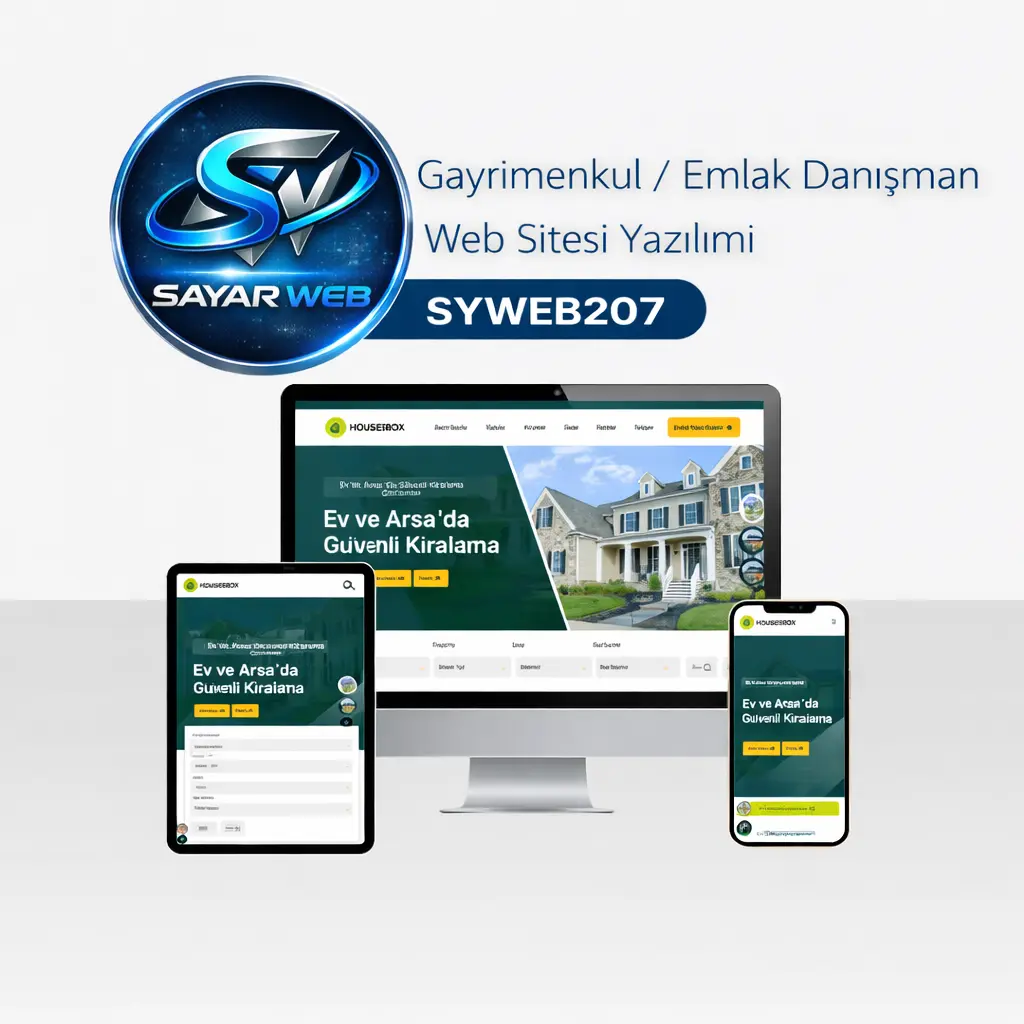 Gayrimenkul / Emlak Danışman Web Sitesi Yazılımı SYWEB207