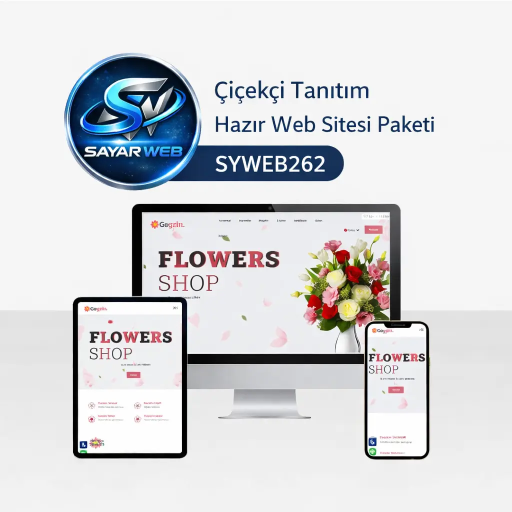 Çiçekçi Tanıtım Hazır Web Sitesi Paketi SYWEB262