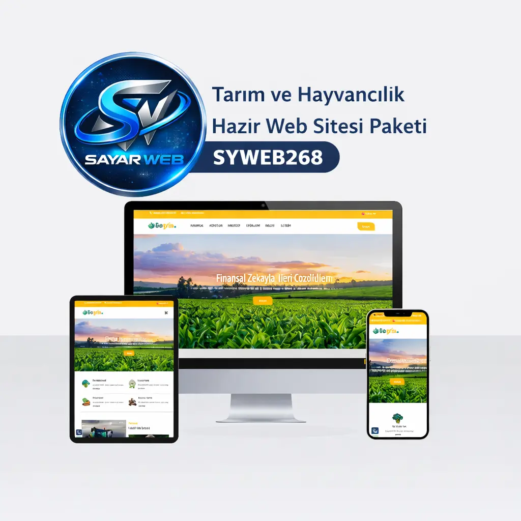 Tarım ve Hayvancılık Hazır Web Sitesi Paketi SYWEB268