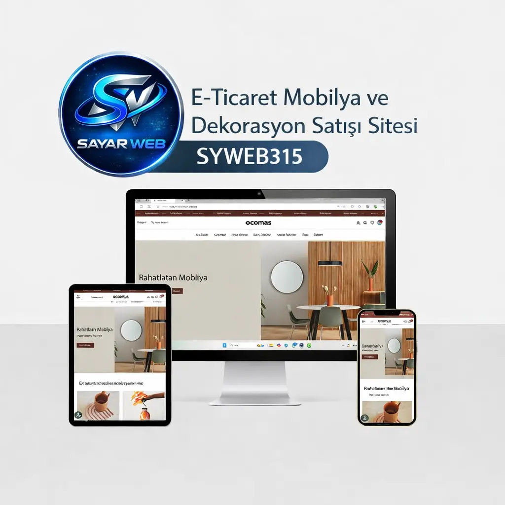 E-Ticaret Mobilya ve Dekorasyon Satışı Sitesi SYWEB315