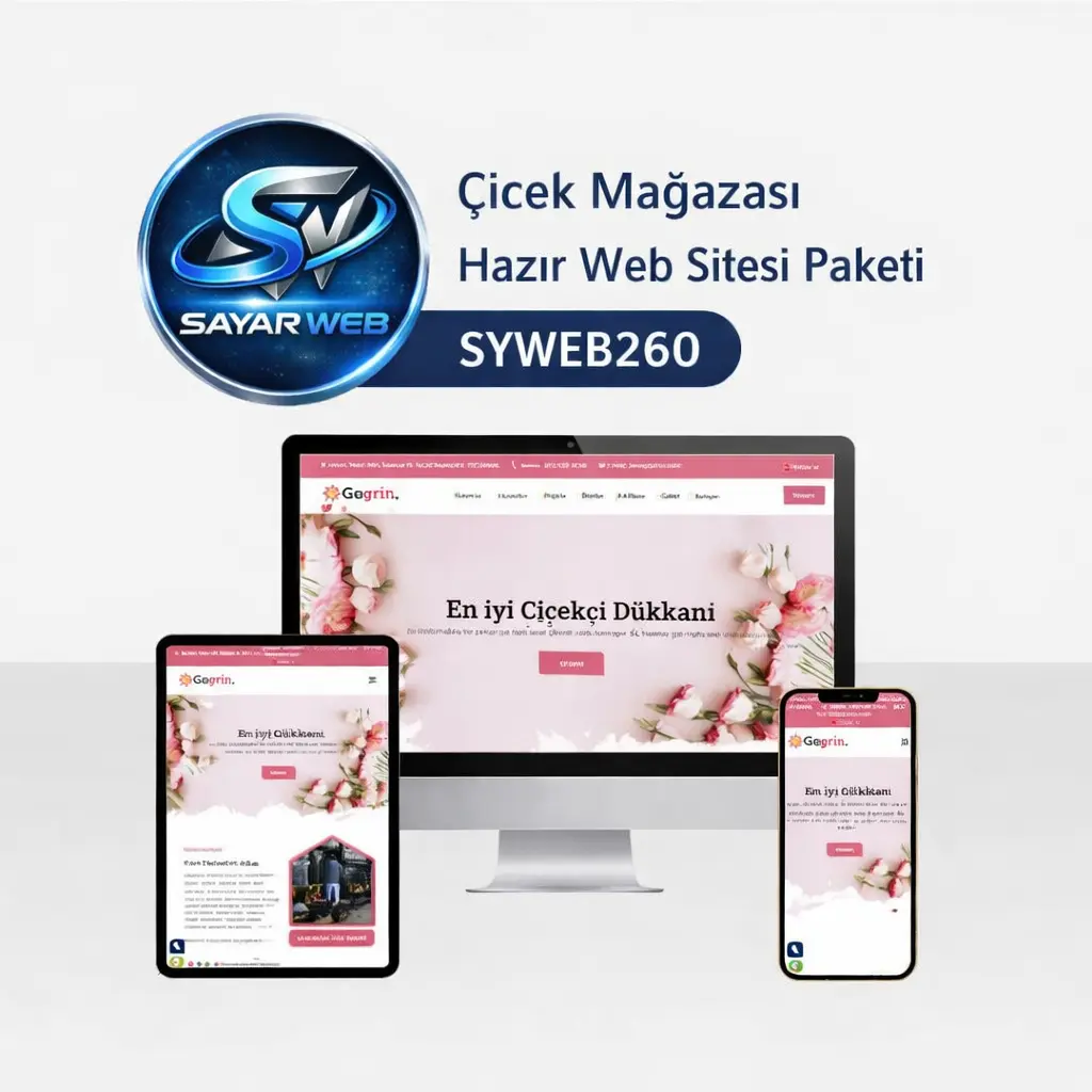 Çiçek Mağazası Hazır Web Sitesi Paketi SYWEB260