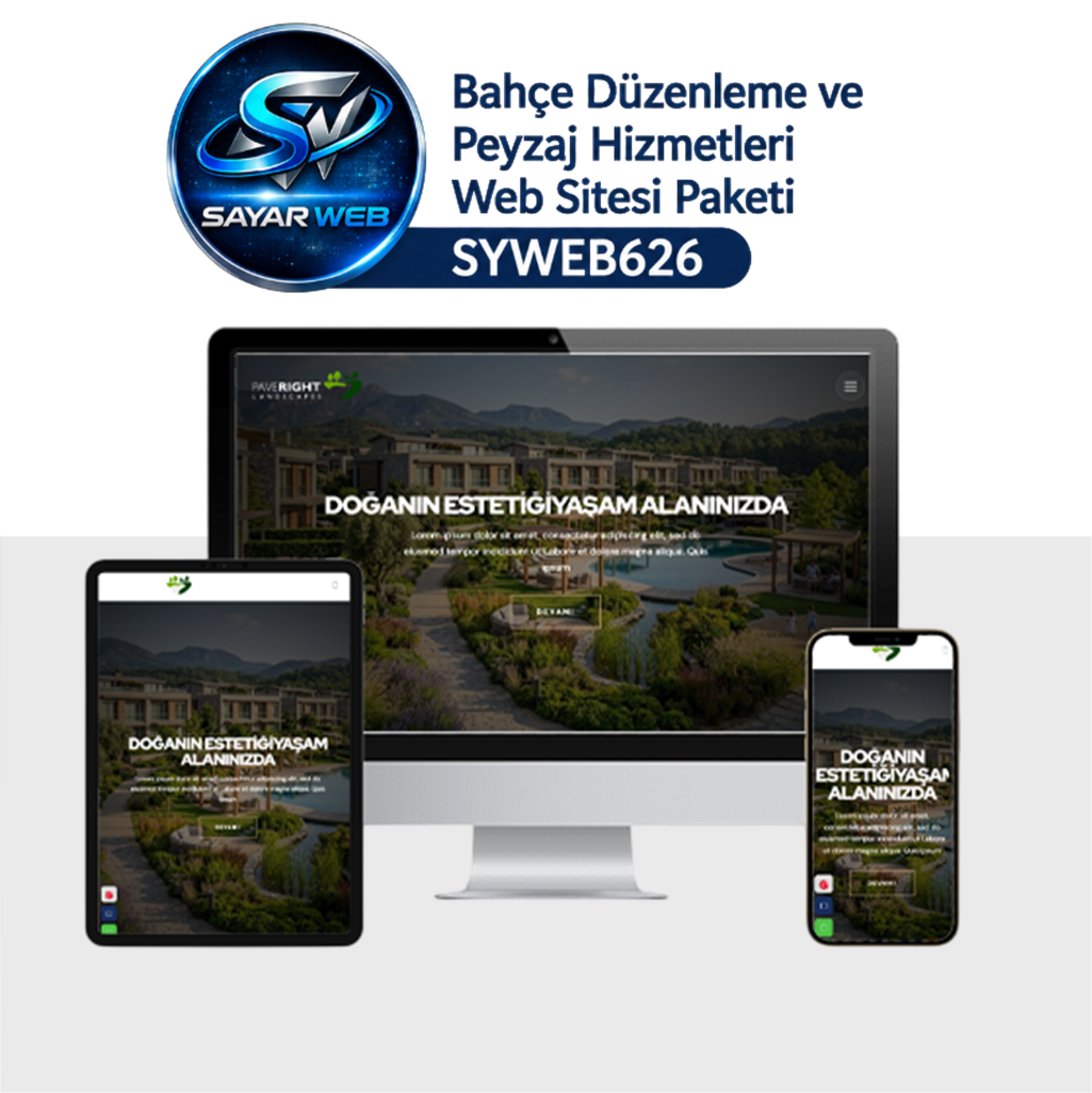 Bahçe Düzenleme ve Peyzaj Hizmetleri Web Sitesi Paketi SYWEB626
