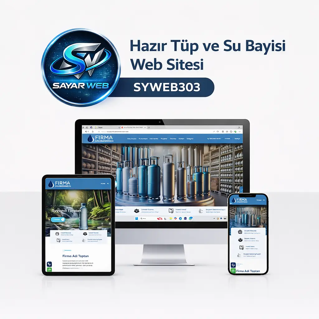 Hazır Tüp ve Su Bayisi Web Sitesi Paketi  SYWEB303