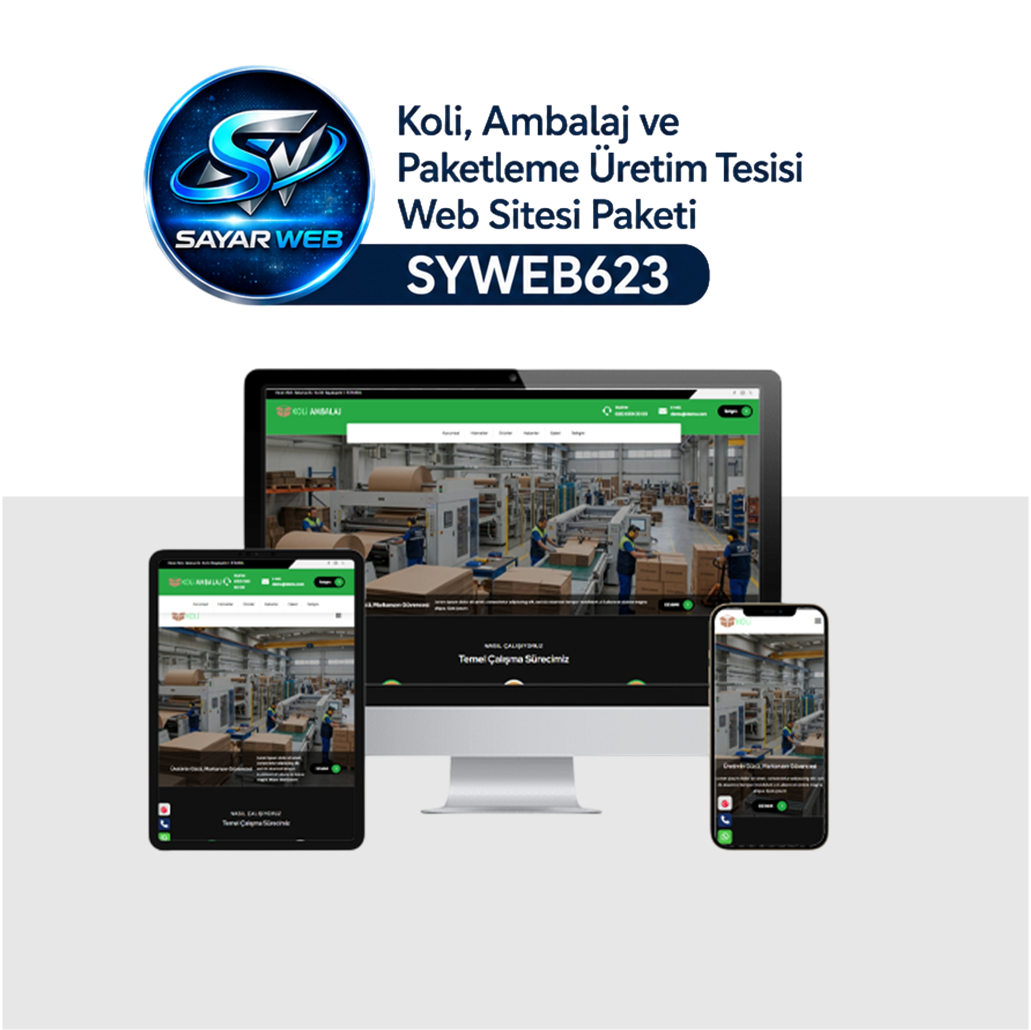 Koli, Ambalaj ve Paketleme Üretim Tesisi Web Sitesi Paketi SYWEB623