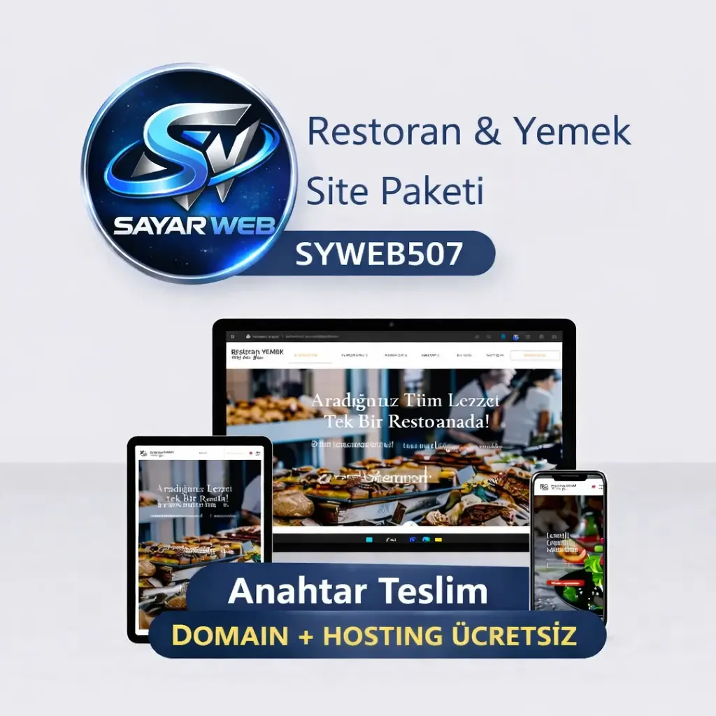 Anahtar Teslim Cafe Restoran Web Sitesi 