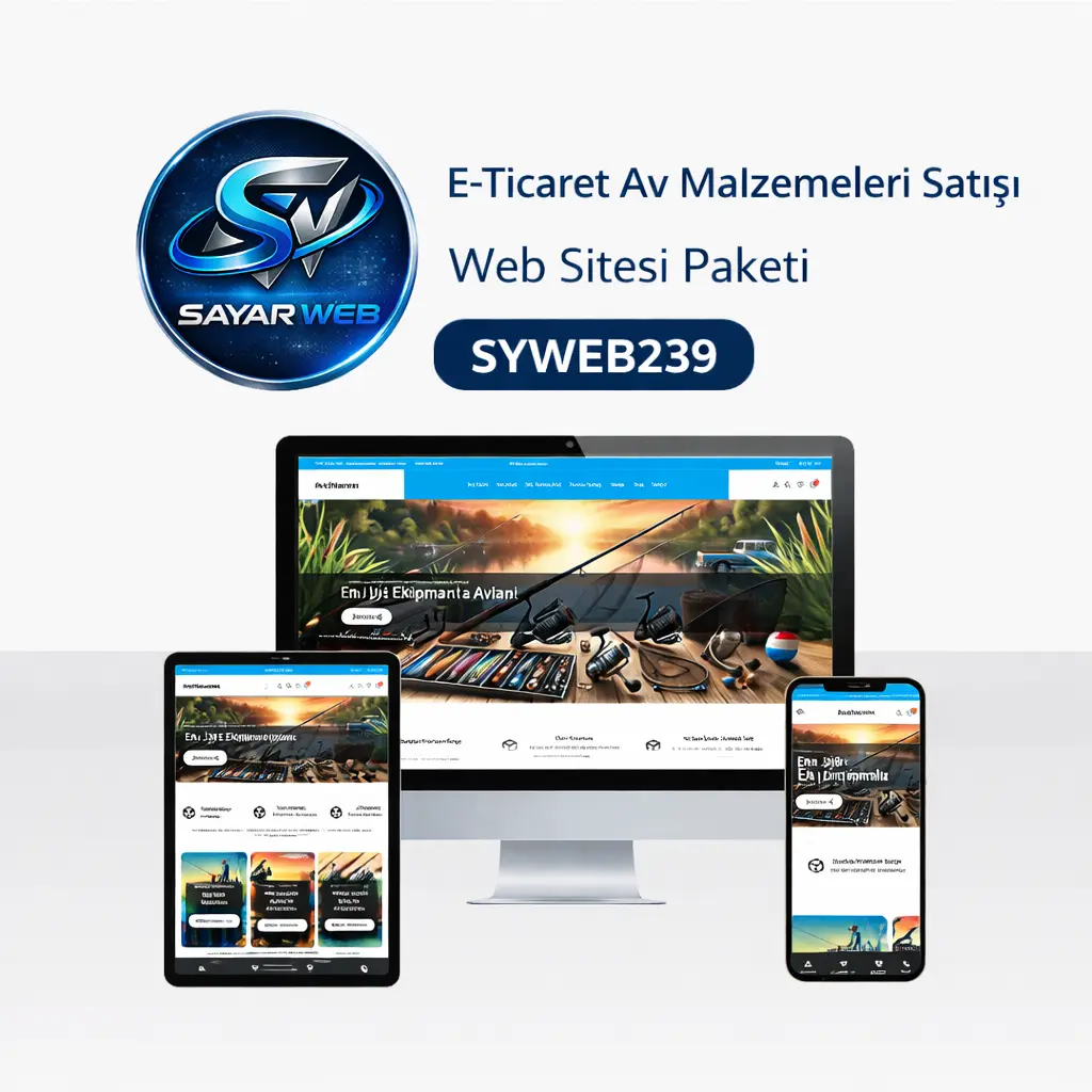 E-Ticaret Av Malzemeleri Satışı Web Sitesi Paketi SYWEB239