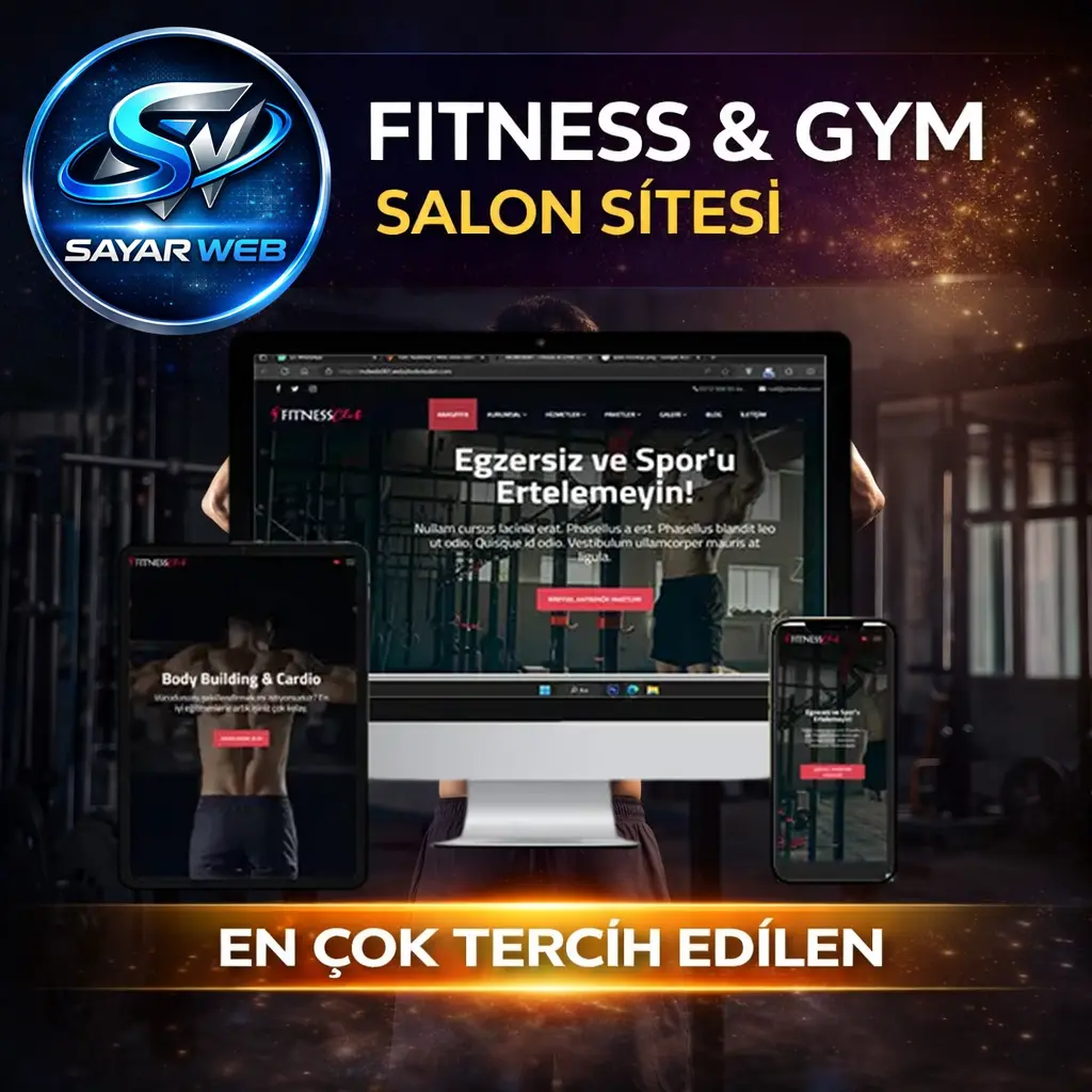 Profesyonel Fitness & Spor Salonu Web Sitesi Paketi