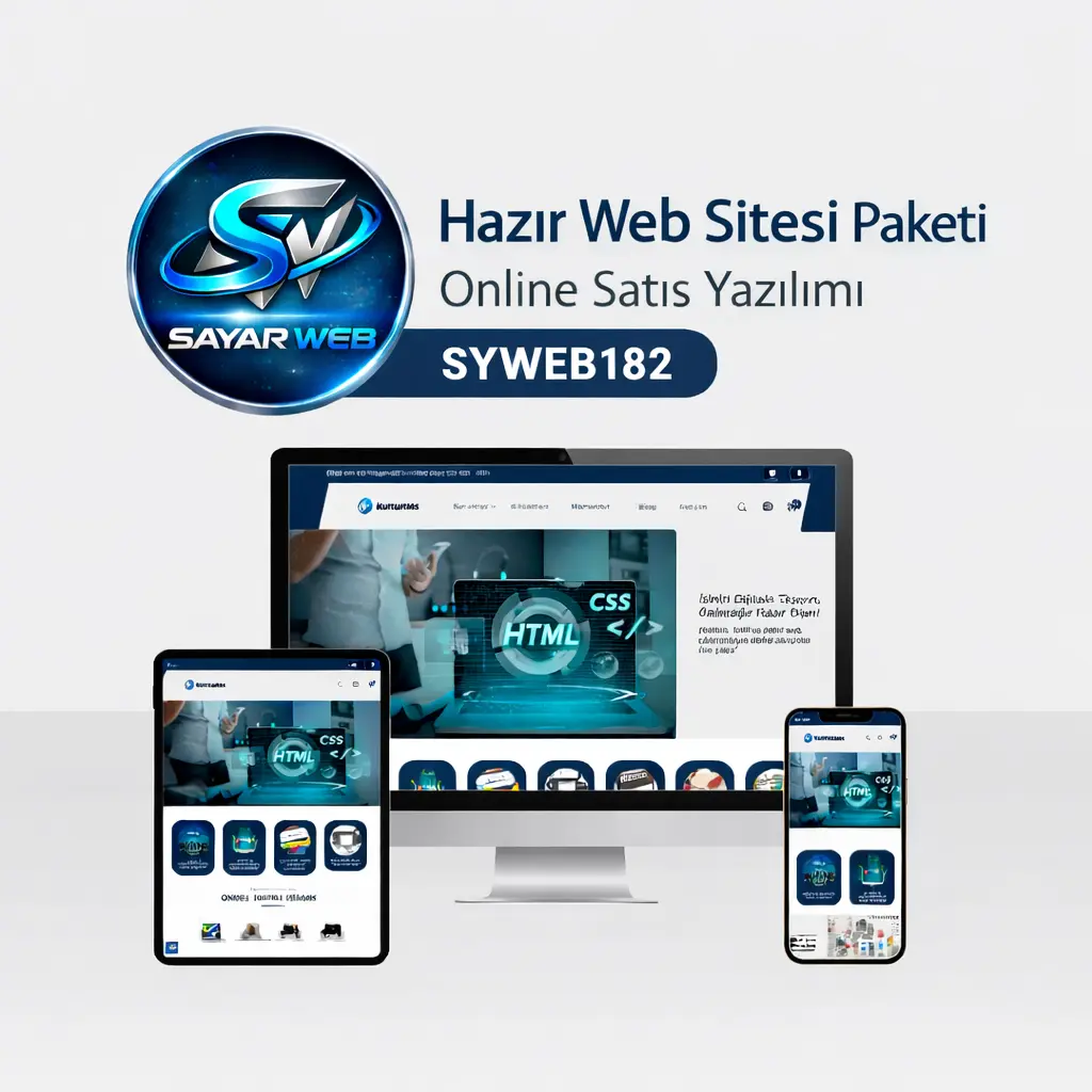 Hazır Web Sitesi Paketi Online Satış Yazılımı SYWEB182