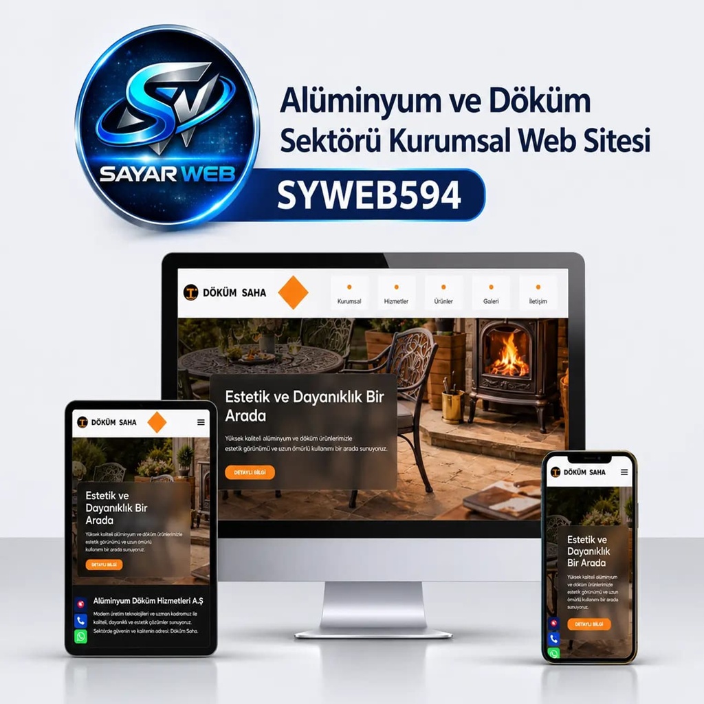 Alüminyum ve Döküm Firmaları İçin Hazır Web Sitesi Paketi SYWEB594