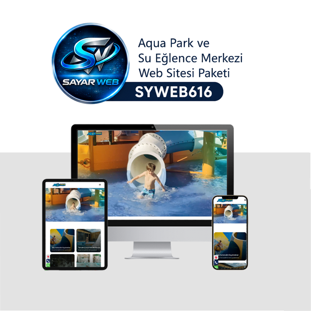 Aqua Park ve Su Eğlence Merkezi Web Sitesi Paketi SYWEB616