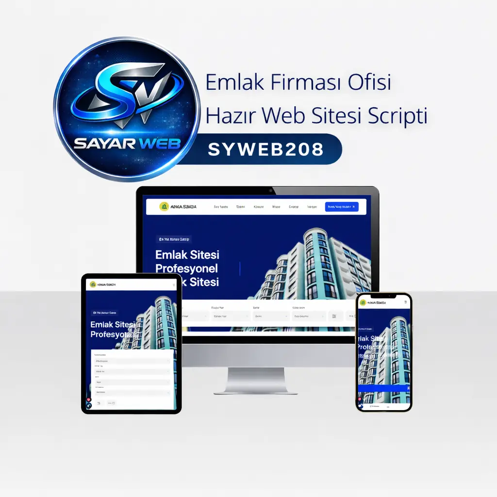 Emlak Firması Ofisi Hazır Web Sitesi Scripti SYWEB208