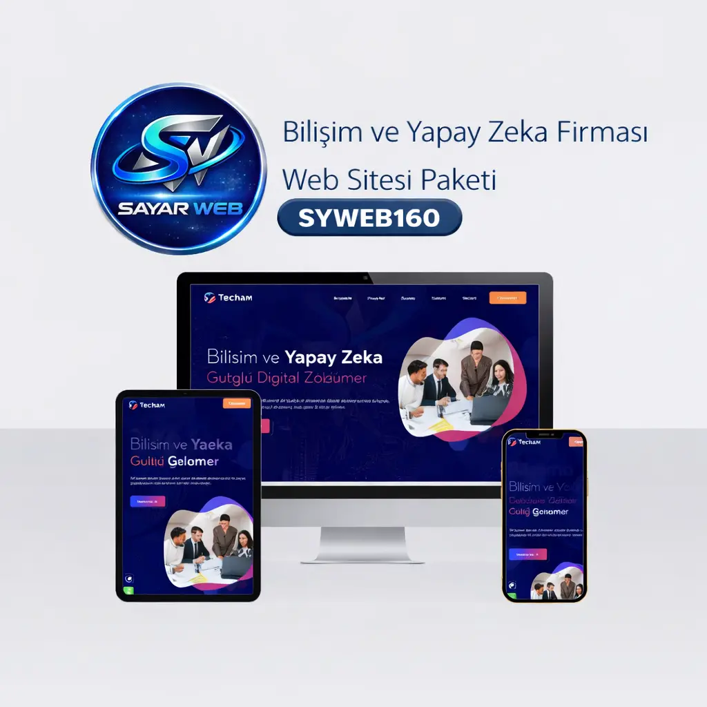 Bilişim ve Yapay Zeka Firması Web Sitesi Paketi SYWEB160