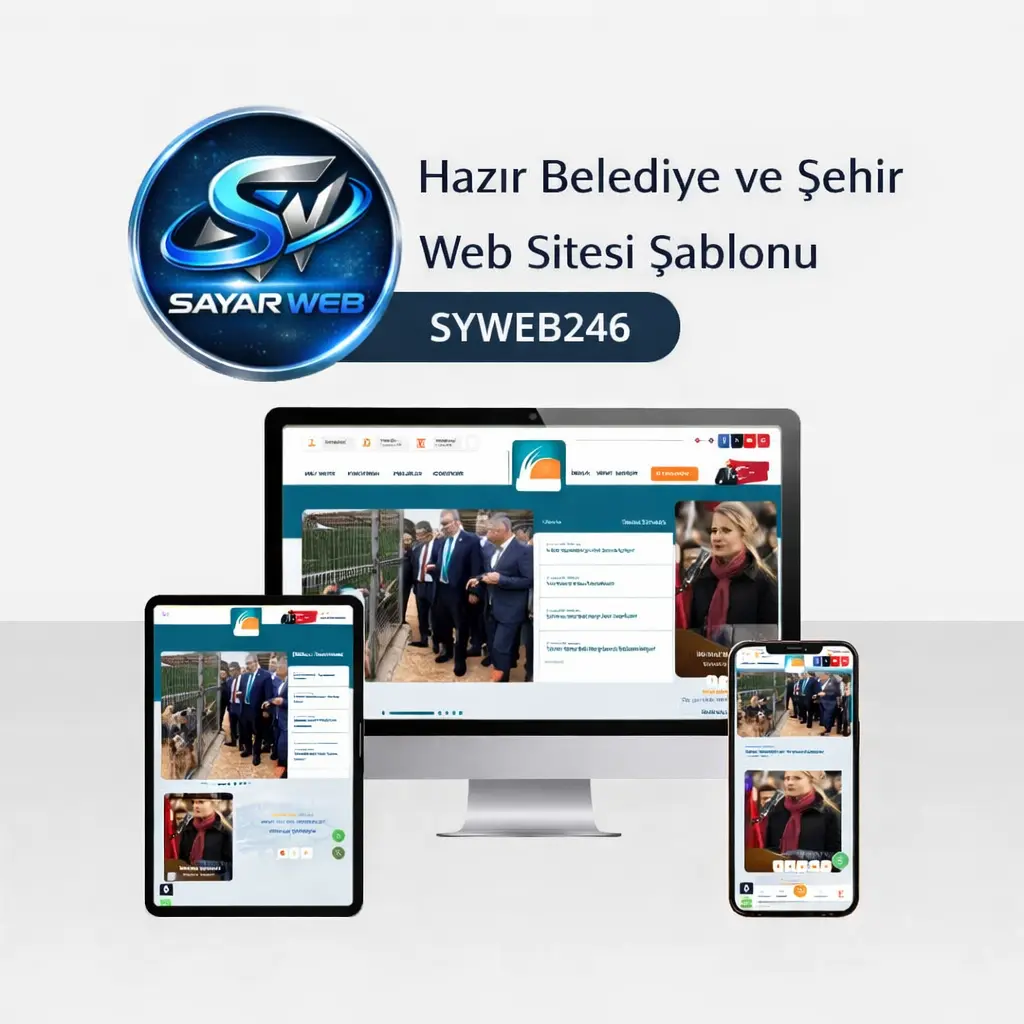 Hazır Belediye ve Şehir Web Sitesi Şablonu SYWEB246