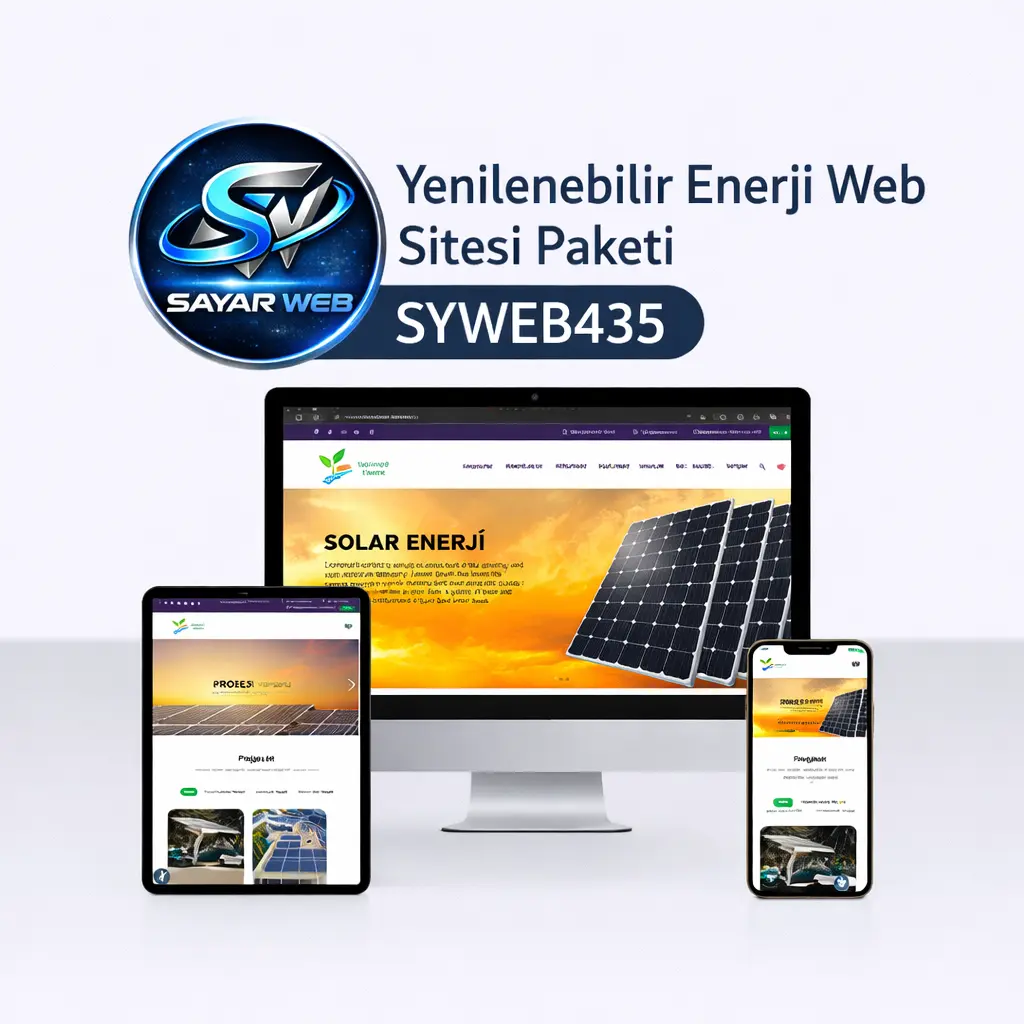 Yenilenebilir Enerji Web Sitesi Paketi SYWEB435