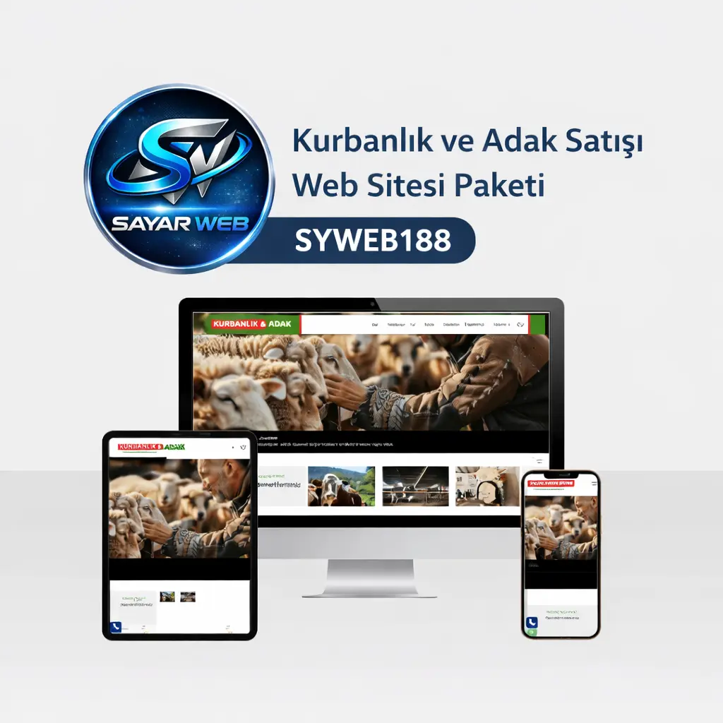 Kurbanlık ve Adak Satışı Web Sitesi Paketi  SYWEB188
