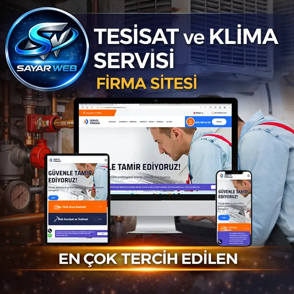 Profesyonel Tesisat & Klima Servisi Web Sitesi Paketi
