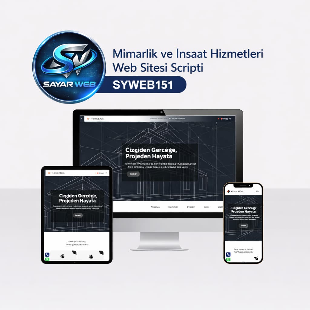 Mimarlık ve İnşaat Hizmetleri Web Sitesi Scripti SYWEB151