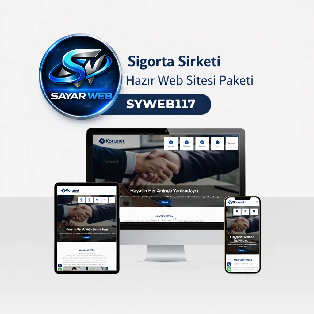 Sigorta Şirketi Hazır Web Sitesi Paketi SYWEB117