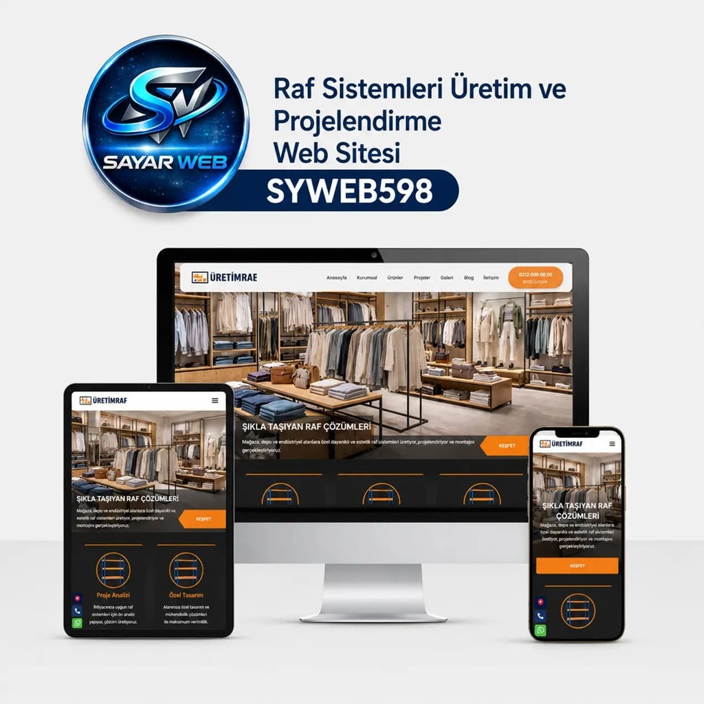 Depolama ve Raf Sistemleri Çözümleri Web Sitesi SYWEB598