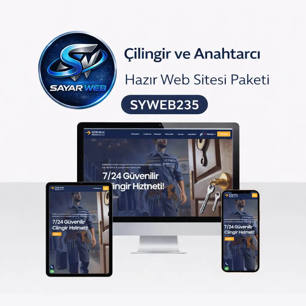 Çilingir ve Anahtarcı Hazır Web Sitesi Paketi SYWEB235