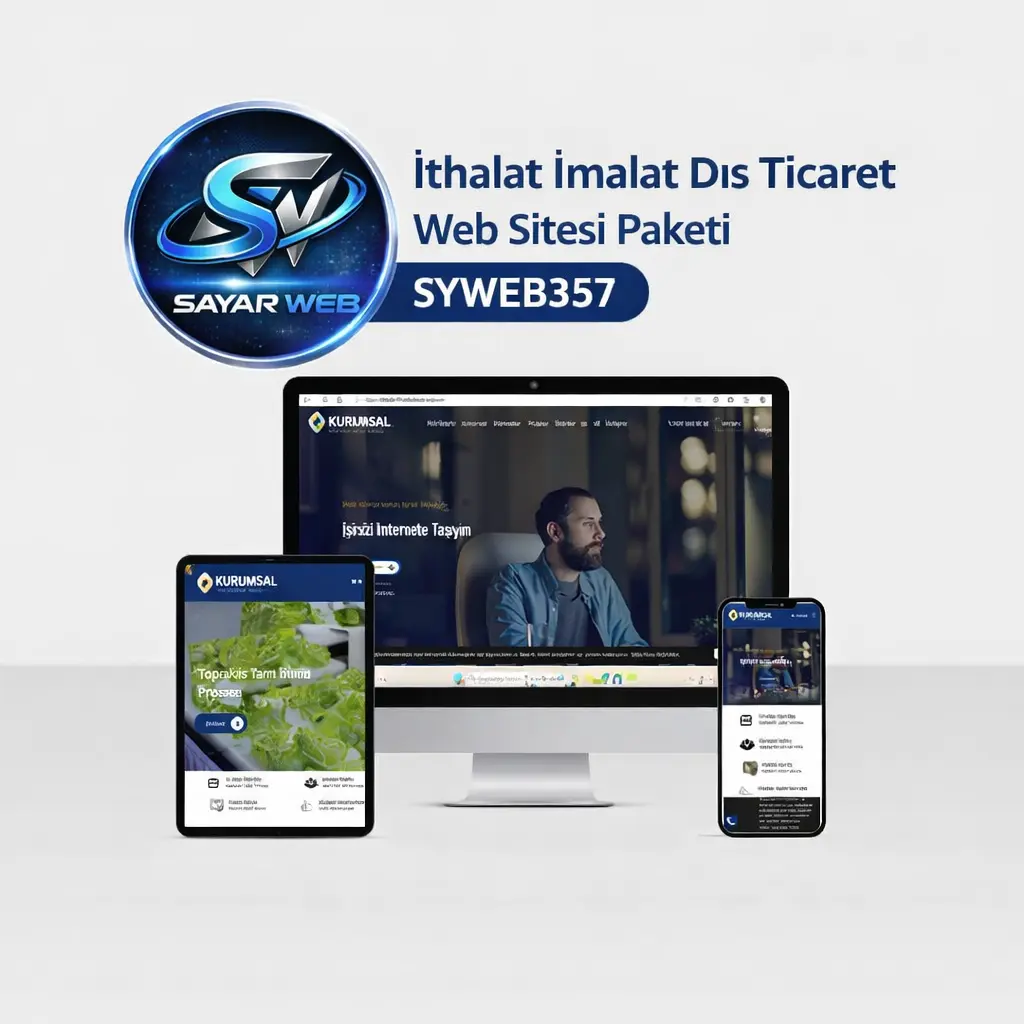 İthalat İmalat Dış Ticaret Web Sitesi Paketi SYWEB357