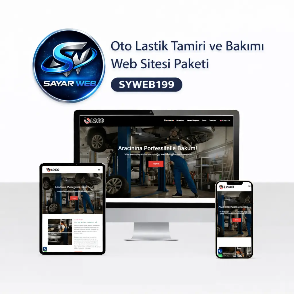 Oto Lastik Tamiri ve Bakımı Web Sitesi Paketi SYWEB199
