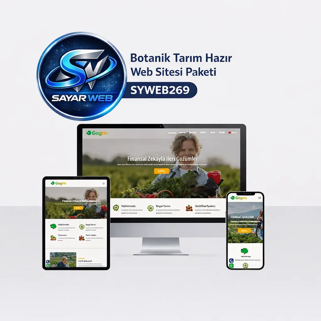 Botanik Tarım Hazır Web Sitesi Paketi SYWEB269