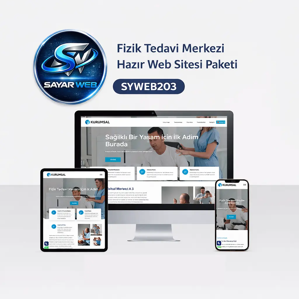 Fizik Tedavi Merkezi Hazır Web Sitesi Paketi  SYWEB203