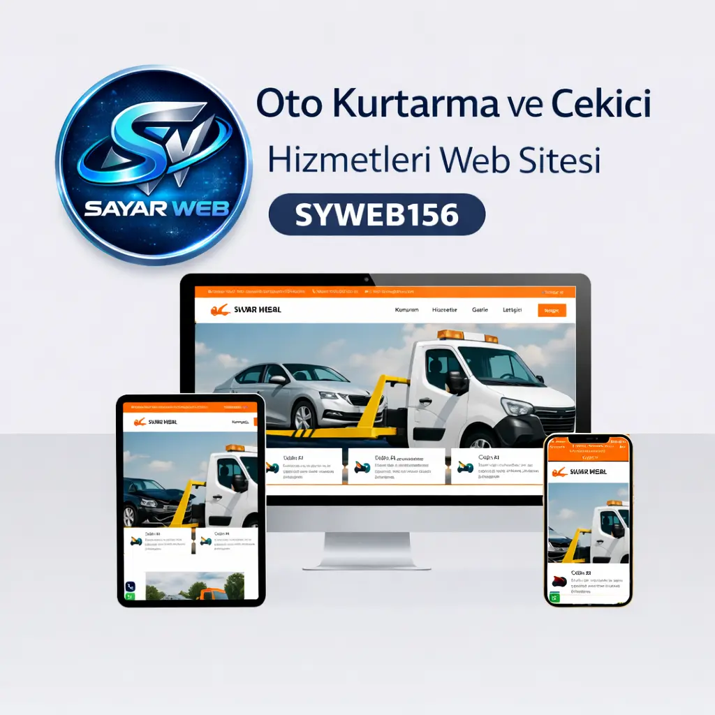 Oto Kurtarma ve Çekici Hizmetleri Web Sitesi Paketi SYWEB156