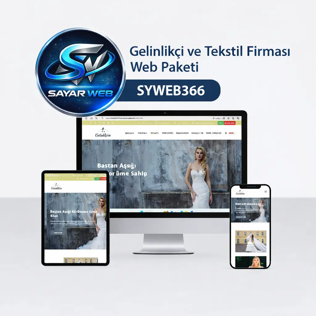 Gelinlikçi ve Tekstil Firması Web Paketi SYWEB366